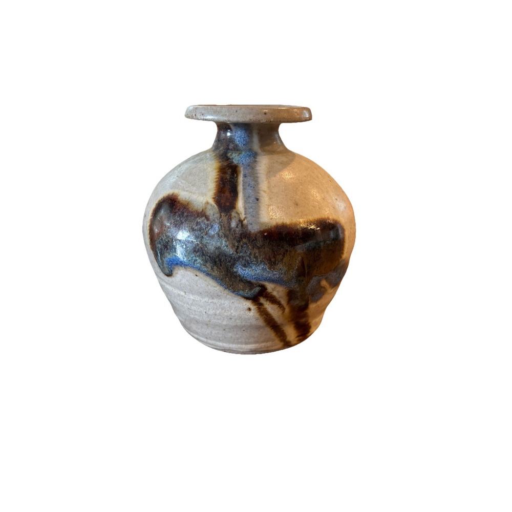 Praise GOD Rob Handmade POTTERY CROSS VASE Tested By Fire Studios Signed NICE